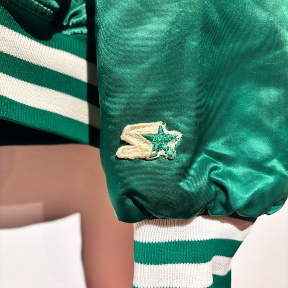 Vintage Boston Celtics Starter Jacket XL 80s 90s NBA Green Satin Bomber - Picture 8 of 16